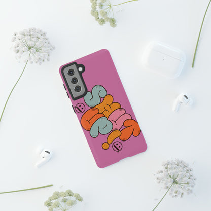 Shut Up Phone Case | Warm Retro Psychedelic Colors | For iPhone, Pixel, Samsung