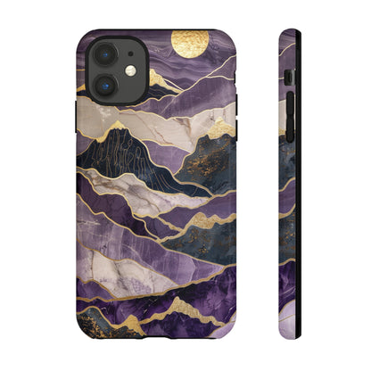 Abstract Purple Gold Mountain Phone Case