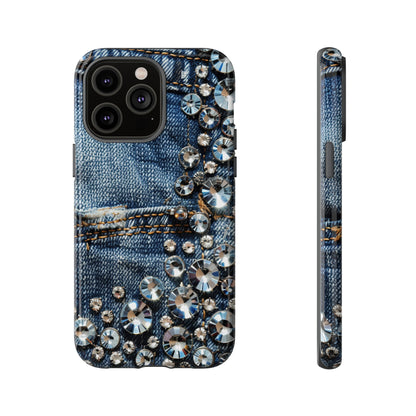 Blue Jean Queen Rhinestone Bling Phone Case