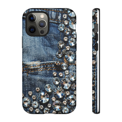 Blue Jean Queen Rhinestone Bling Phone Case