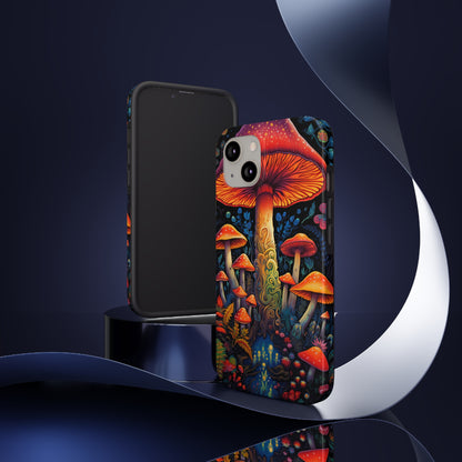 Trippy Magic Mushroom Tough iPhone Case | Psychedelic Art Phone Cover