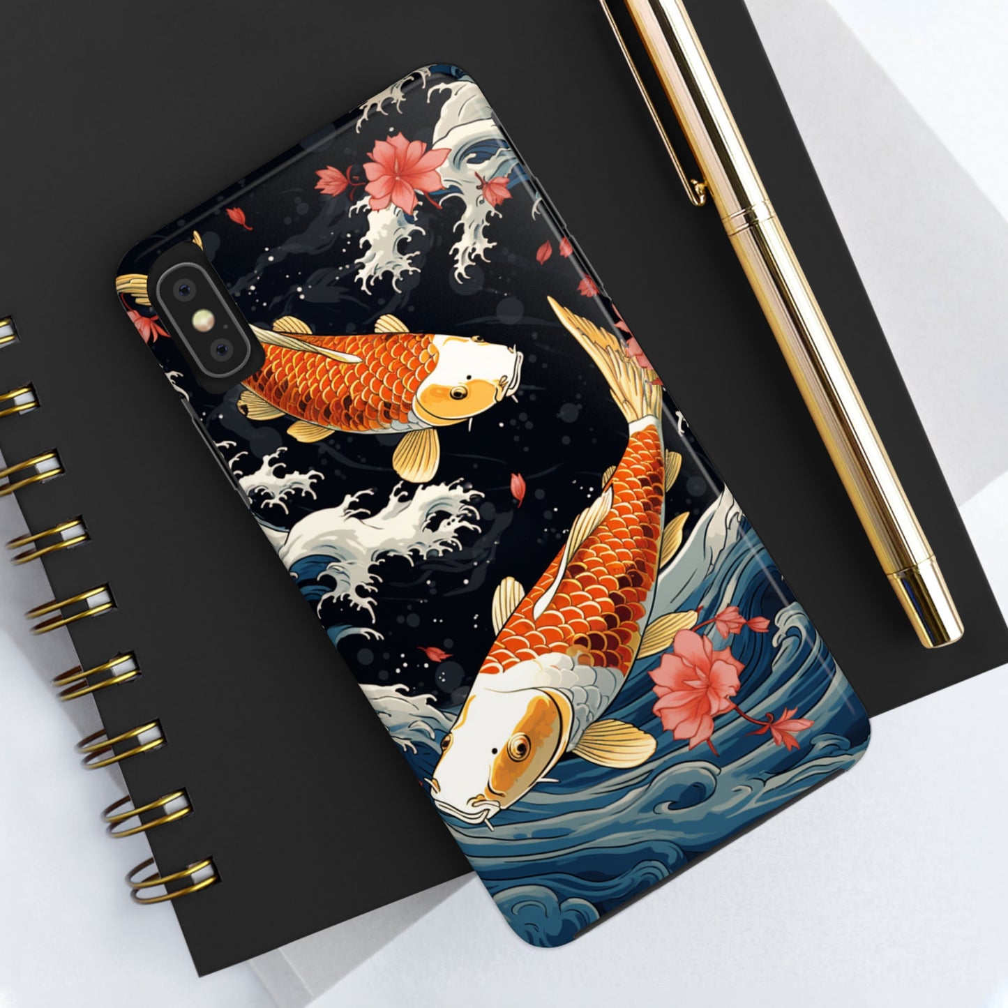 Graceful Flow: Koi Fish Inspired | Japanese Art Masterpiece iPhone Case