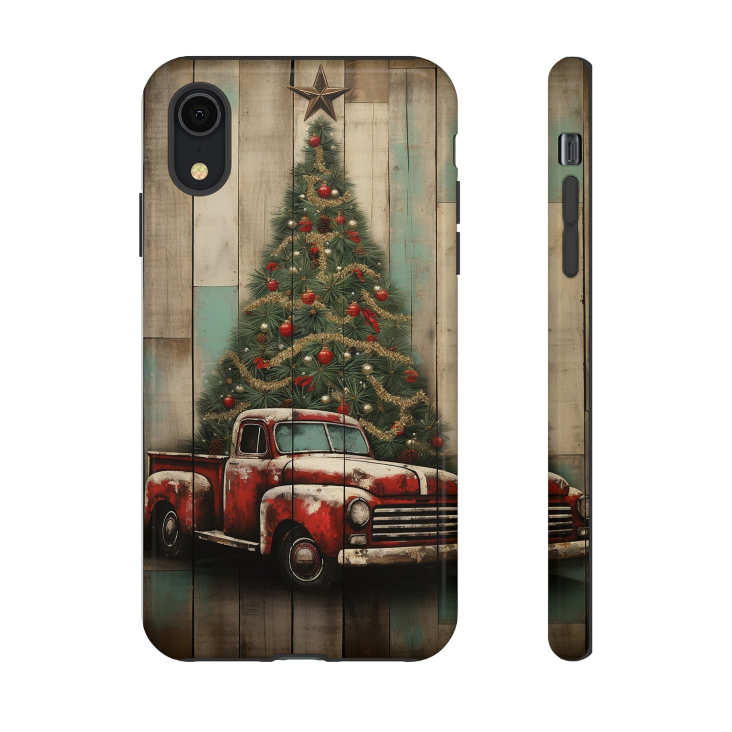 Classic Red Pickup Truck Christmas Phone Case