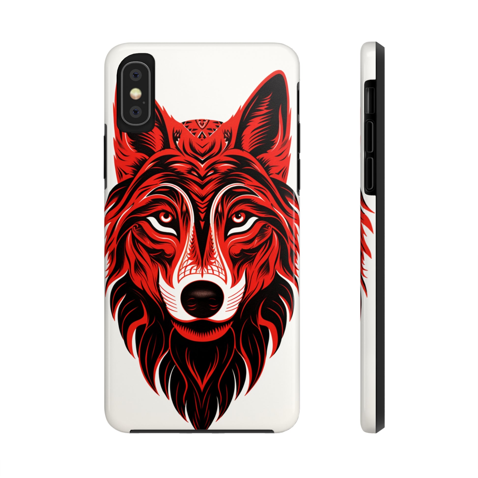 Native American tribal wolf tough case for iPhone 14 Plus