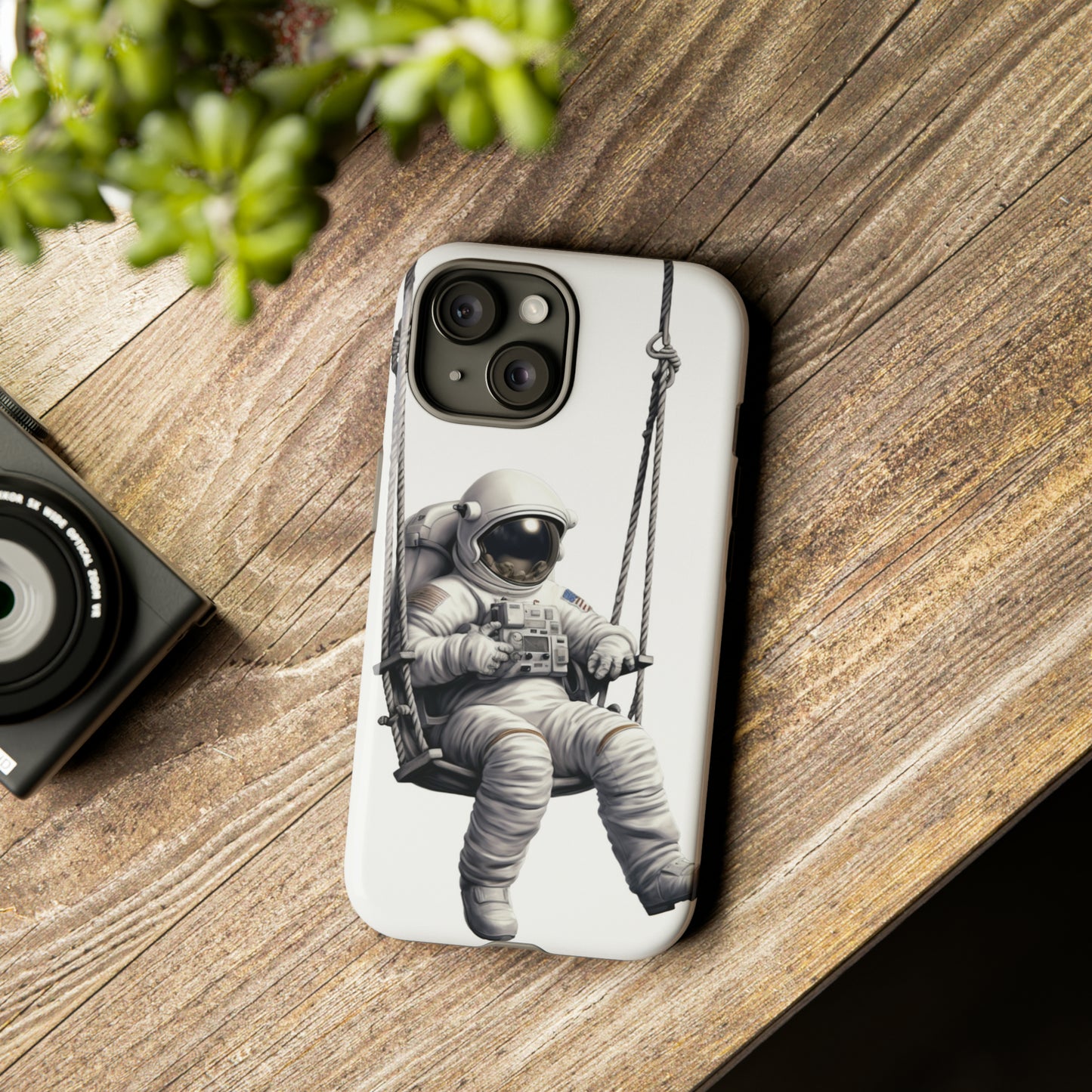 Astronaut on a Swing Phone Case