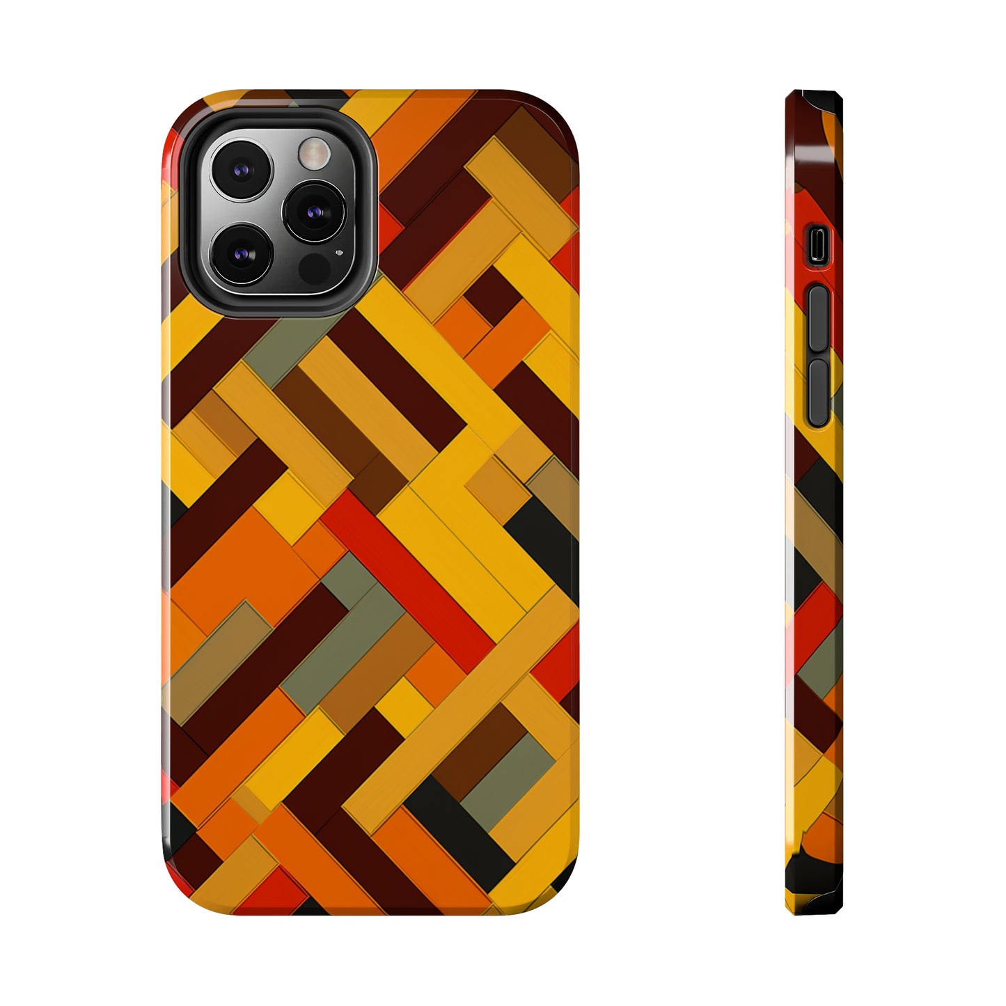 iPhone XR and iPhone 13 Pro Tough Case wrapped in the beauty of The Weave design