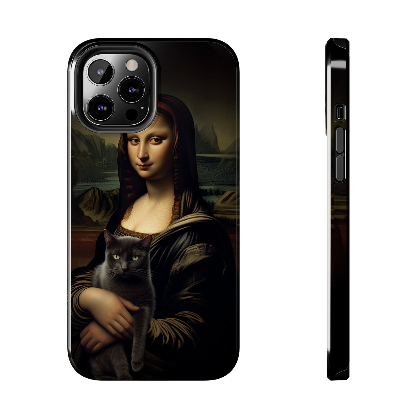 Mona Lisa with Cat iPhone Case | Art Phone Cases