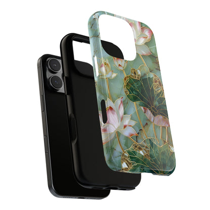 Elegant Floral Phone Case - Tough Cases with Lotus Design