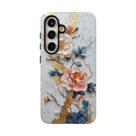 Japanese art gold inlay phone cover for Samsung Galaxy S24