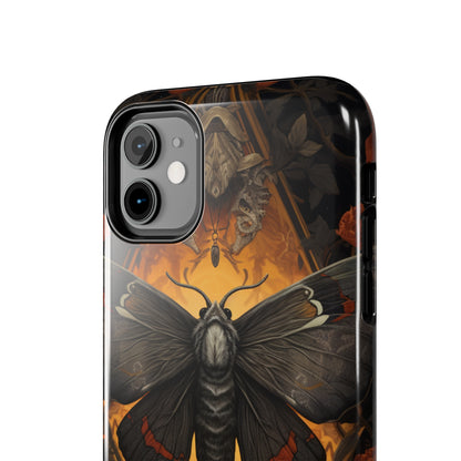 iPhone Case | Lost in Thought: Dark Academia Moth iPhone Tough Case