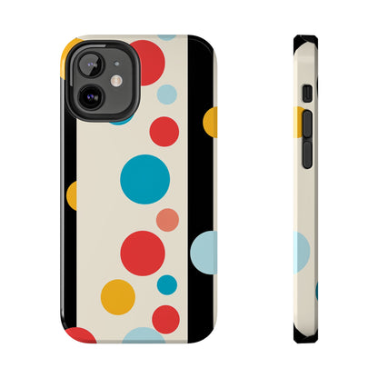 Classic Meets Creative: Abstract Polka Dots Tough Case for iPhone