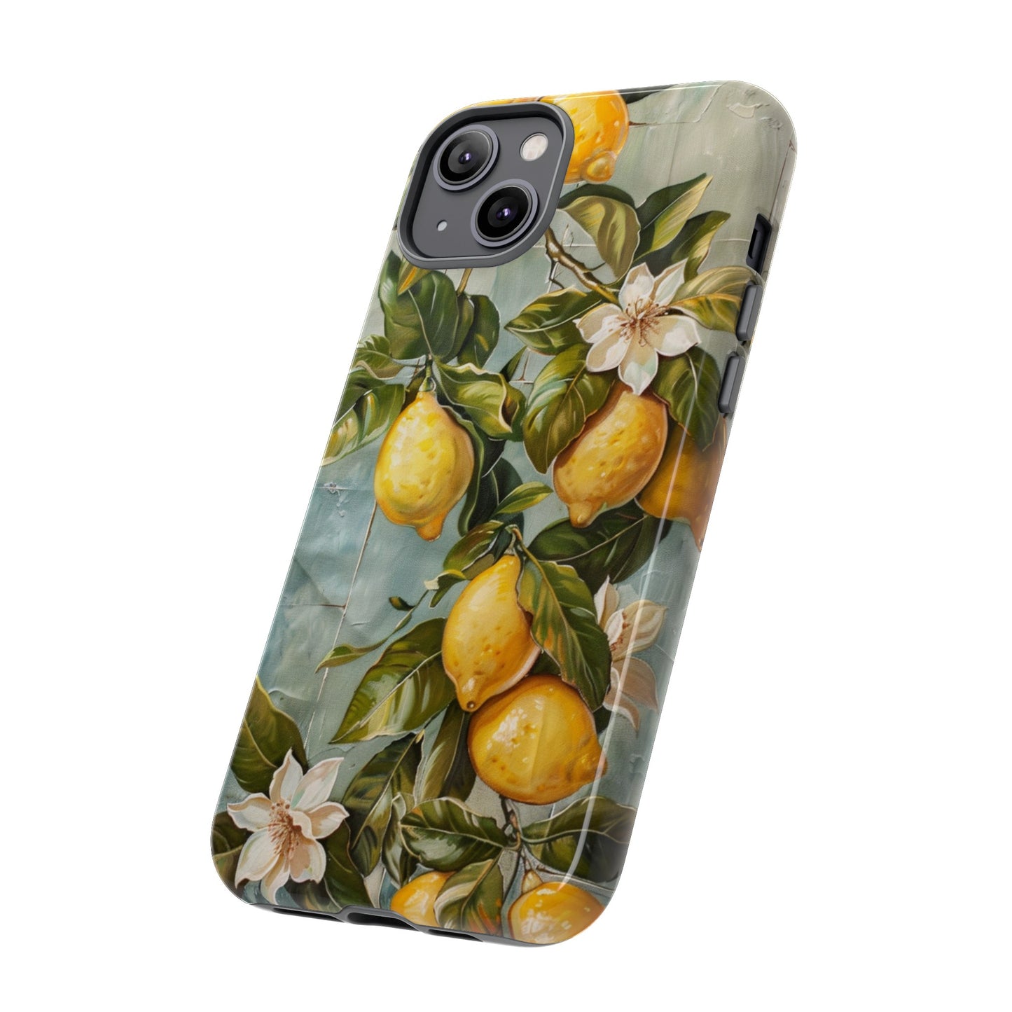 Mediterranean Lemon Tile Oil Painting iPhone 13 Case