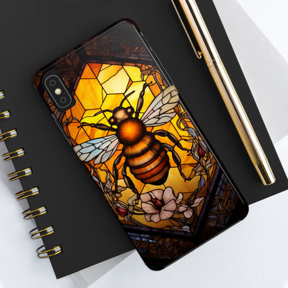 Stained glass Honey Bee iPhone Case | Embrace the Sweetness of Nature's Workers