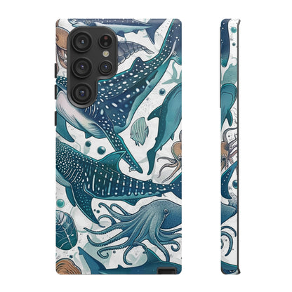 Undersea World Shark, Turtle, Manta Ray Phone Case