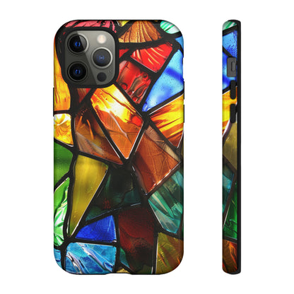 Color Explosion Abstract Stained Glass Phone Case