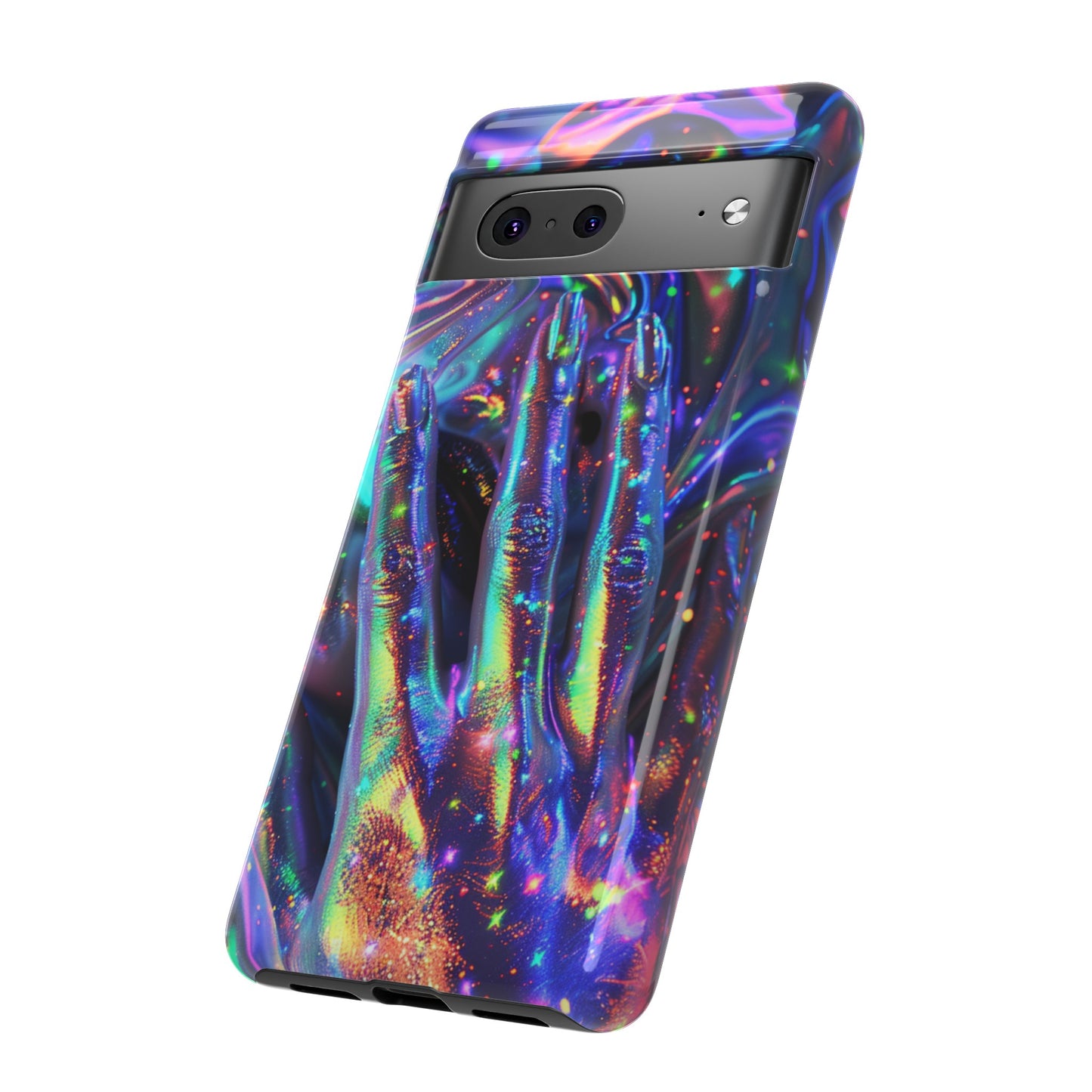 Marbled opalescent Holographic Print Phone Case