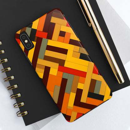 iPhone Tough Case: Intricate & Durable - The Weave Geometric Art Pattern