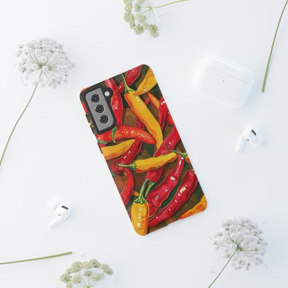 Yellow and Red Chili Peppers Phone Case