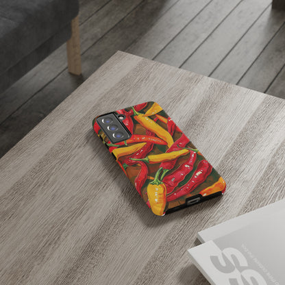 Yellow and Red Chili Peppers Phone Case