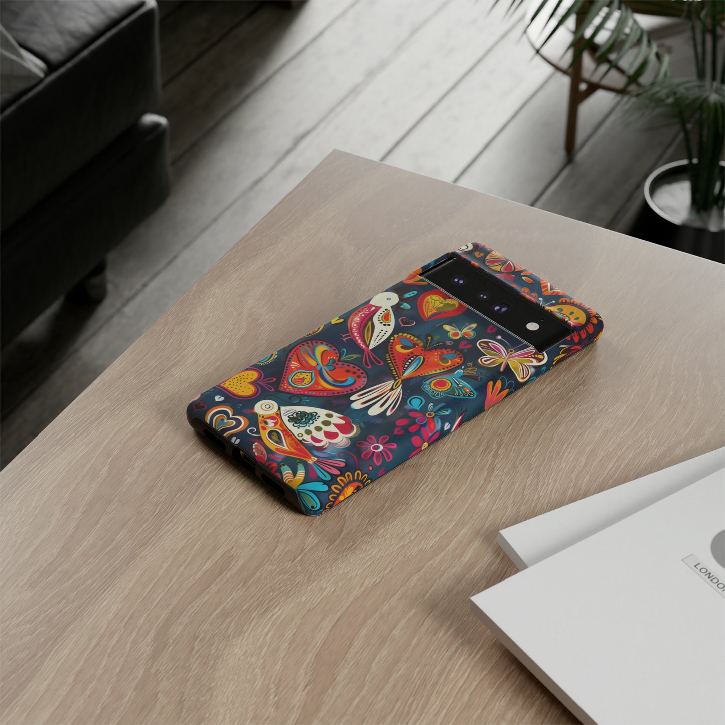 Bright Colorful Mexican Style Mural Painting Phone Case