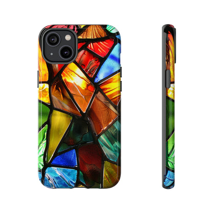 Color Explosion Abstract Stained Glass Phone Case