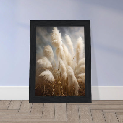 The Grass is Blowing in the Wind Wooden Framed Poster - Captivating Wall Art