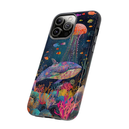 Whale Shark, Turtle, Jellyfish Phone Case