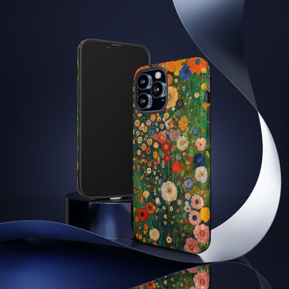 Gustav Klimt Style Flower Garden Painting Phone Case