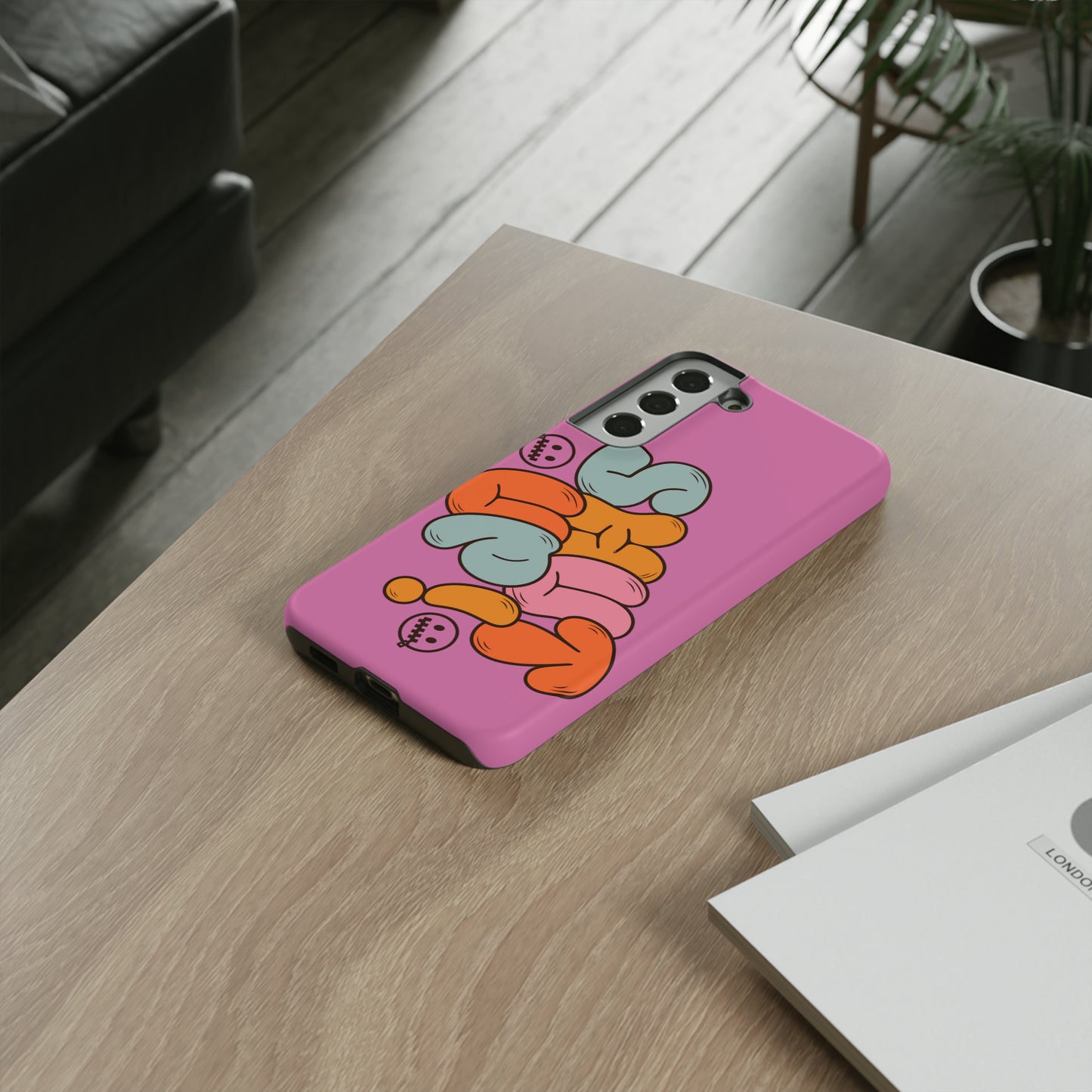 Shut Up Phone Case | Warm Retro Psychedelic Colors | For iPhone, Pixel, Samsung