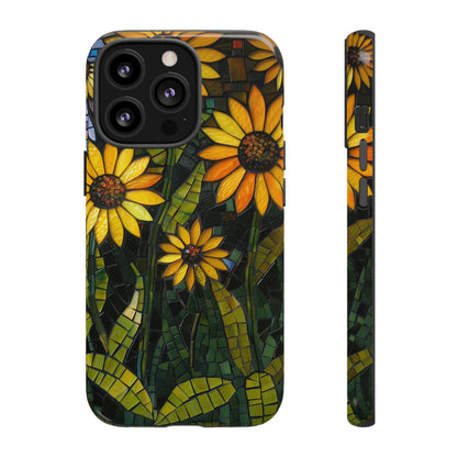 Yellow and Gold Daisy Mosaic Stained Glass Phone Case