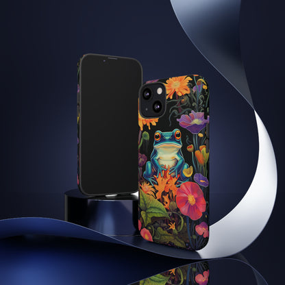 Floral Frogs Elegance Phone Case for Google Pixel, iPhone & Samsung Galaxy