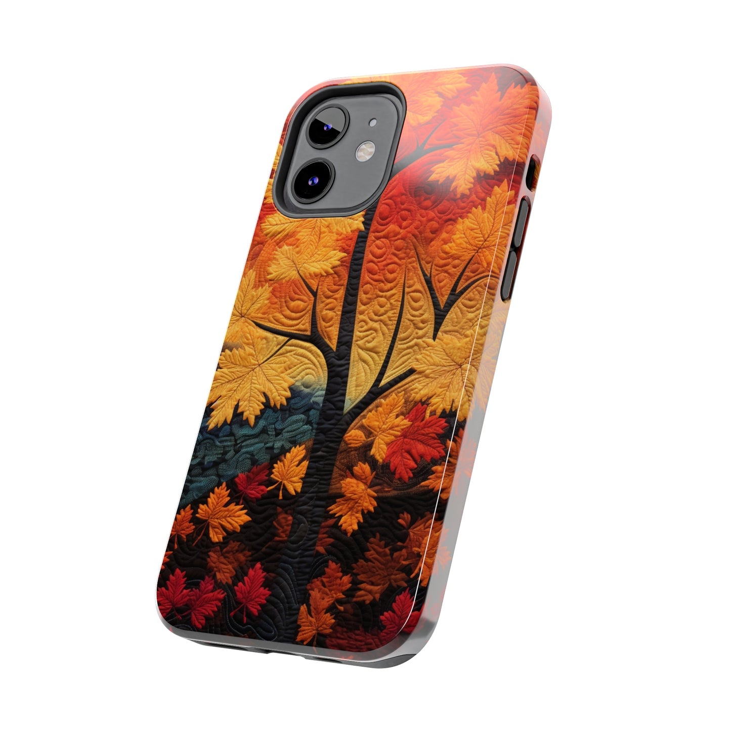 Autumn Forest Embroidered iPhone Case