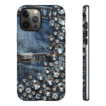 Blue Jean Queen Rhinestone Bling Phone Case