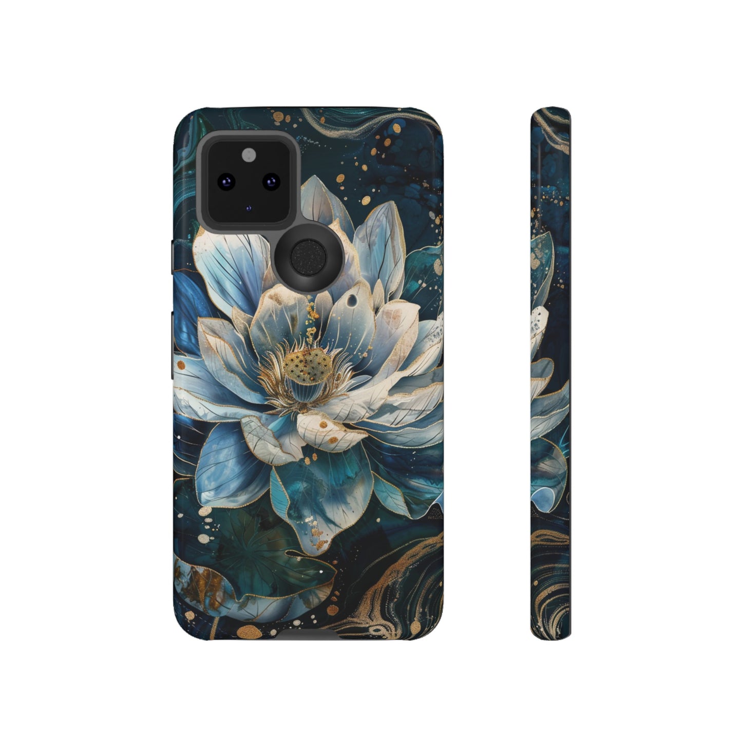 Zen Stained Glass Lotus Floral Design Phone Case