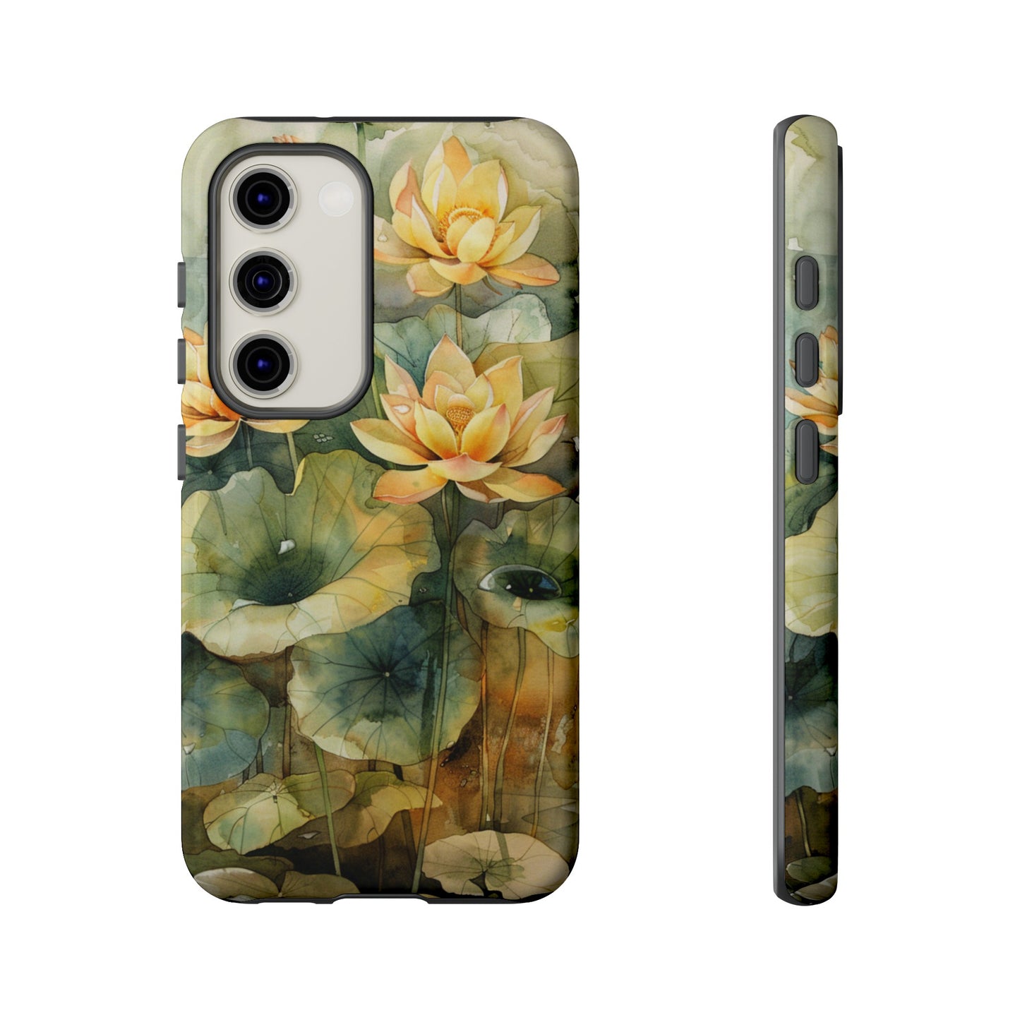 Zen Lotus Watercolor Painting iPhone 15 Case