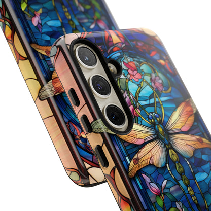 Art Nouveau Stained Glass Dragonfly Phone Case