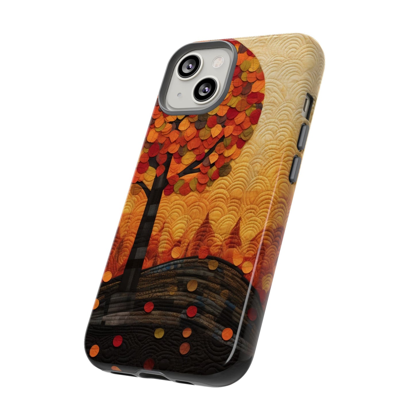 Autumn iPhone Case, Forest Embroidered Style Phone Case