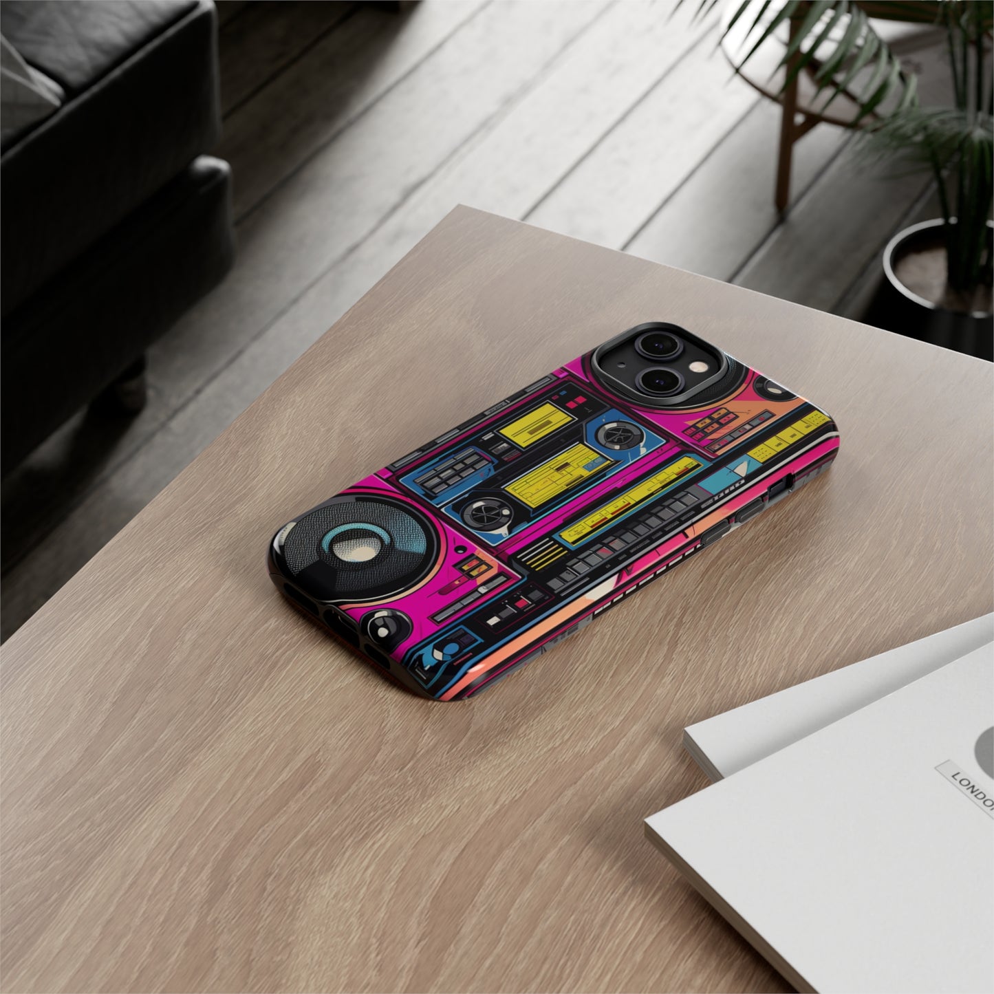 Boombox Hip Hop Music iPhone Case | Embrace Retro Vibes with Urban Beats for Google Pixel, iPhone, and Samsung Cases