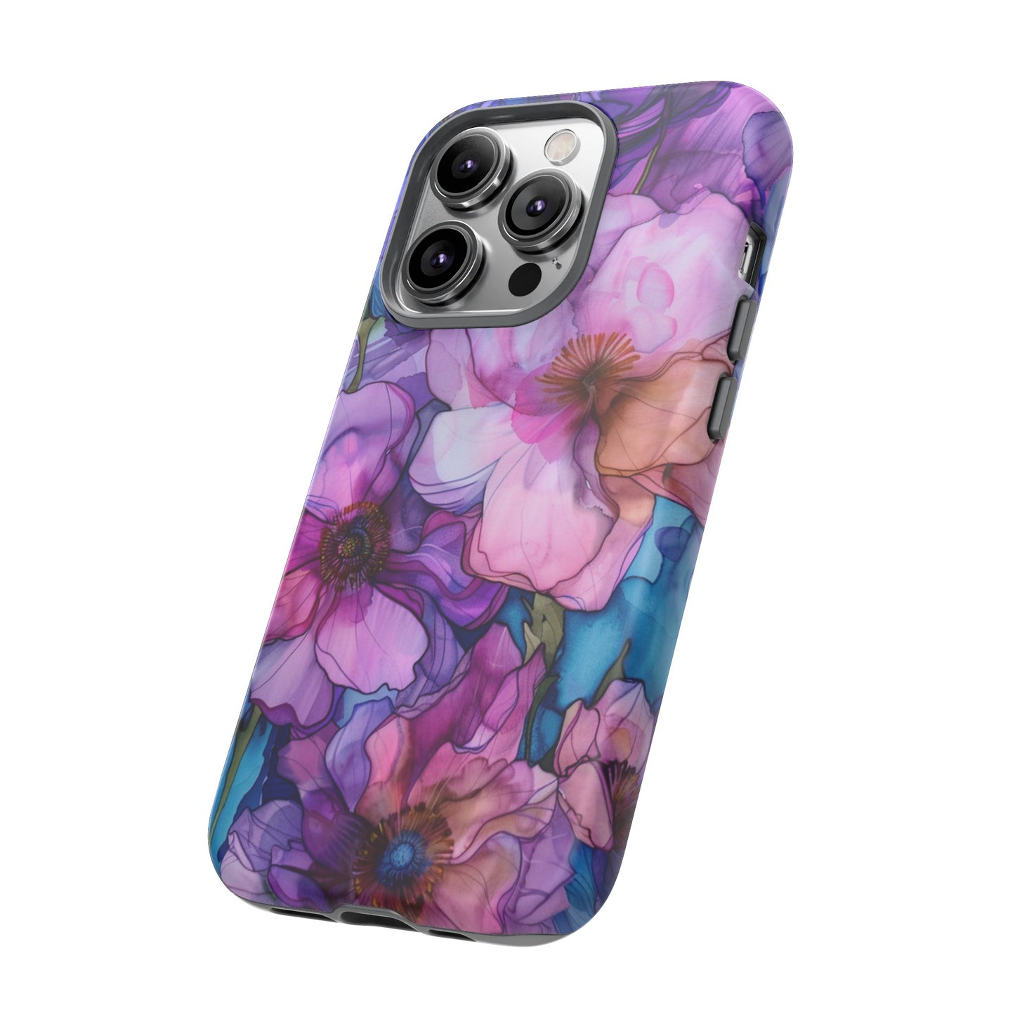 Purple Flower Stained Glass Phone Case