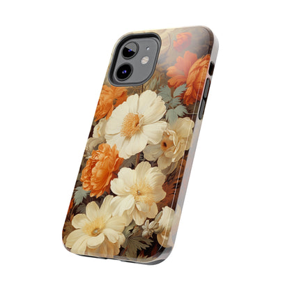 Vintage Floral Aesthetic Phone Tough Case Antique Print for iPhone 14 11 Pro 12 13 XR XS X 7+ 8 Boho Nature Flowers Cottage Core