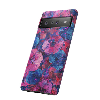 Magenta and Blue Color Floral Explosion Phone Case