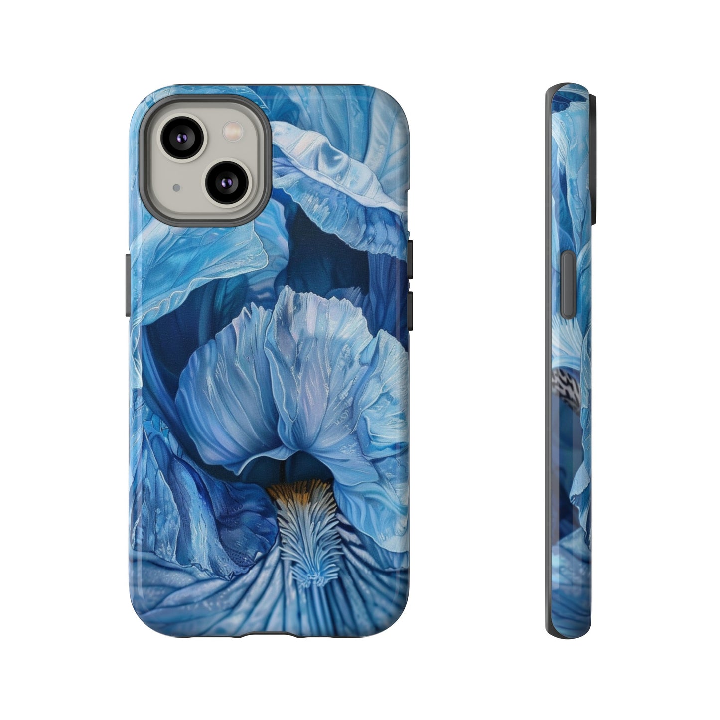 Floral Blue Iris Oil Painting Flower Phone Case