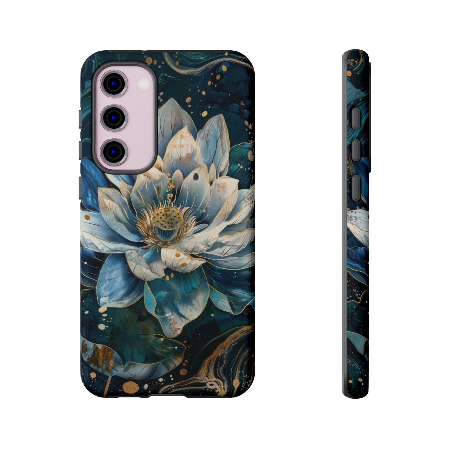 Zen Stained Glass Lotus Floral Design Phone Case