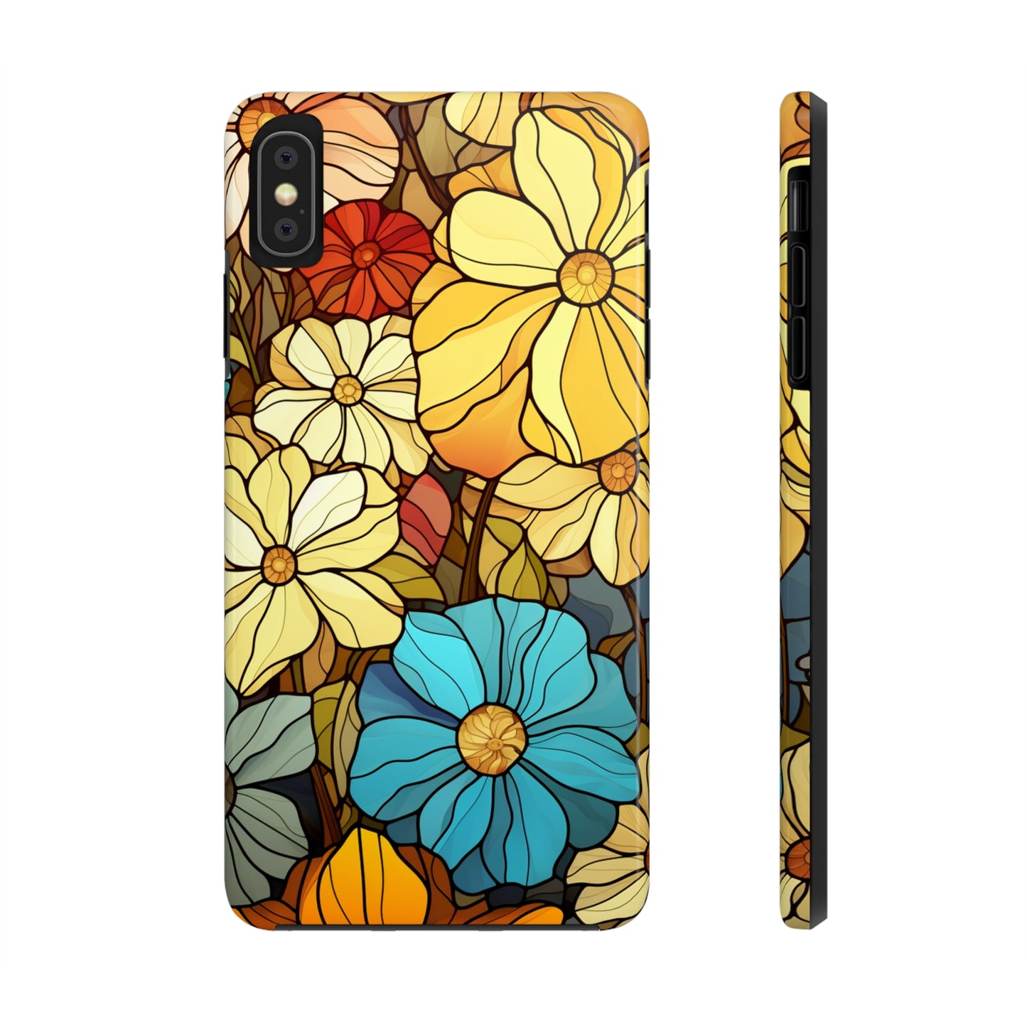 Kaleidoscopic Elegance: Stained Glass Vintage Floral iPhone Case – Timeless Beauty Illuminated