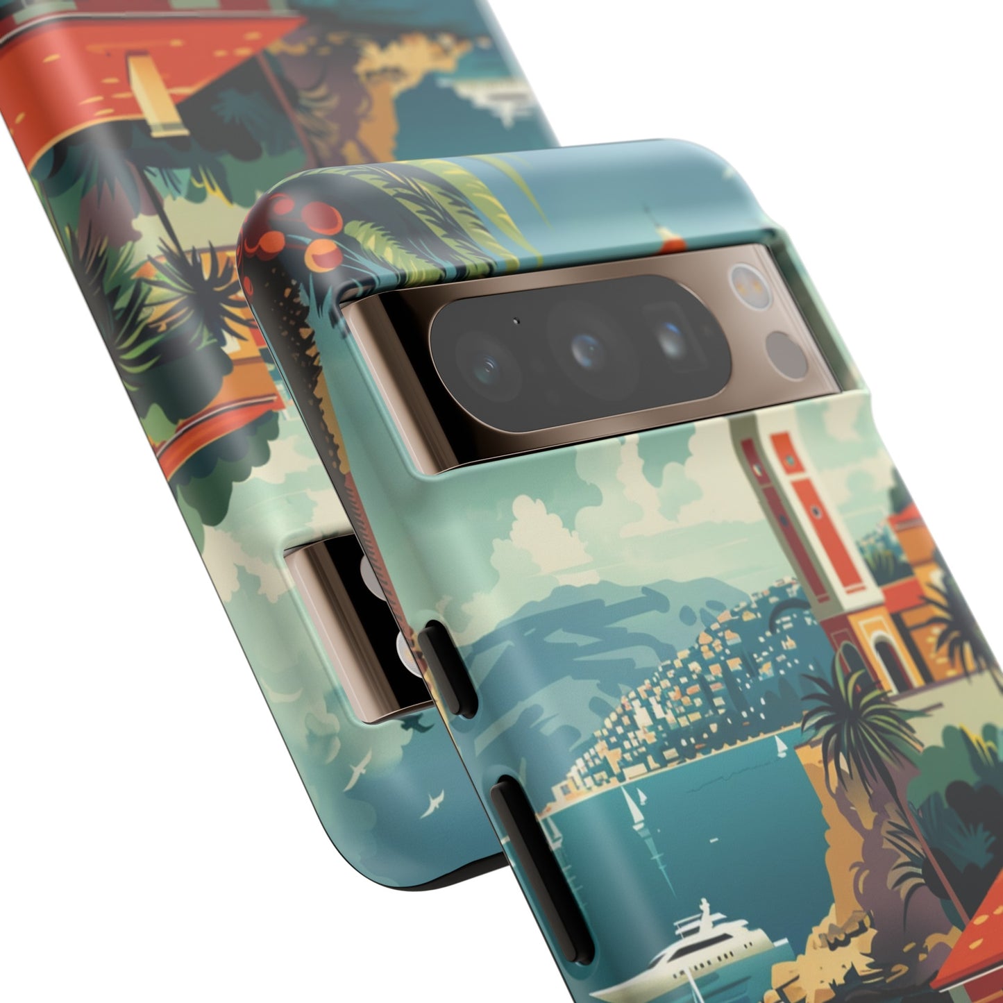 Midcentury French Riviera Landscape Painting Phone Case