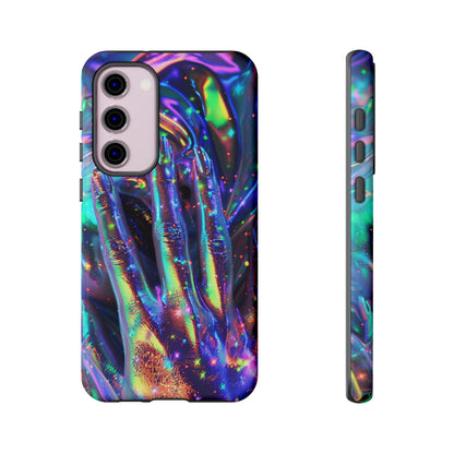 Marbled opalescent Holographic Print Phone Case