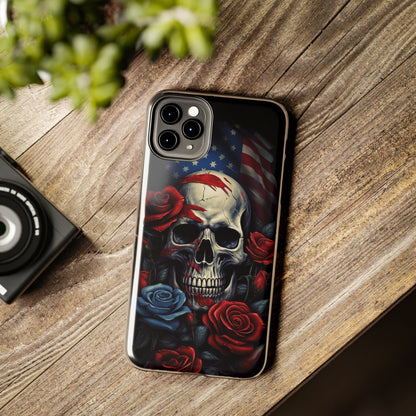 Skull USA Flag iPhone Case | Patriotic Edge with Stylish Protection