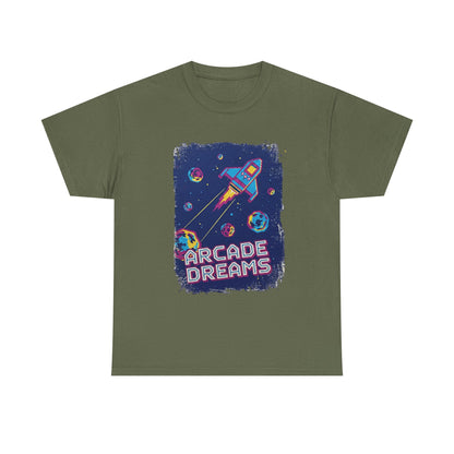 Asteroids Arcade Sci Fi T-Shirt Retro Gamer Gen X Nerd Tee