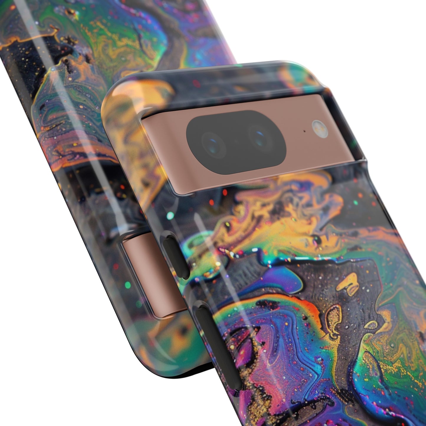 Opalescent Marbled Holographic Print Phone Case