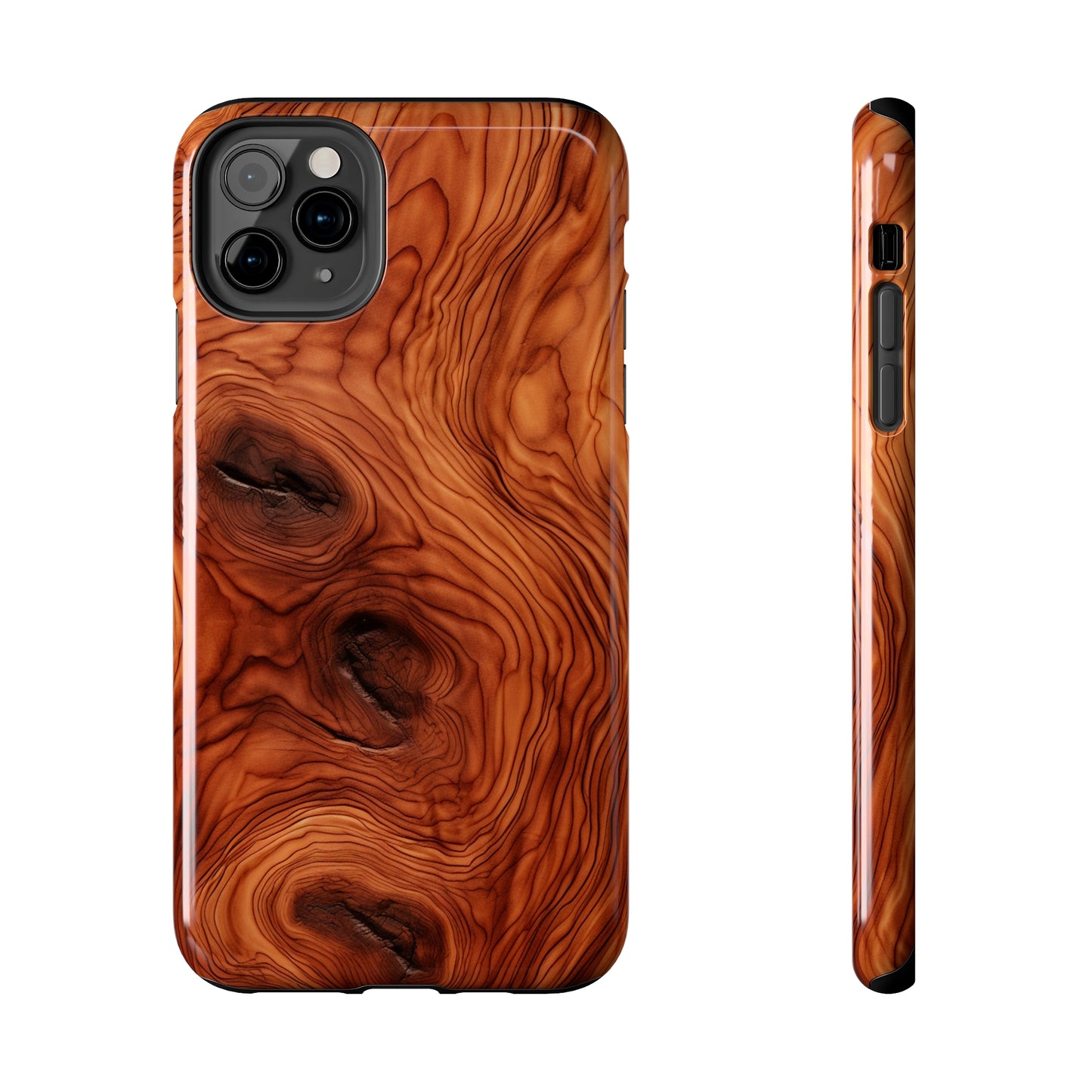 Elegant Timber: Faux Oak Wood Pattern | Dazzling Nature-Inspired iPhone Case